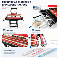 Presse à transfert thermique manuelle multifonctionnelle 220V pour impression de logos sur rubans satinés, cordons, strass, thermocollage, sublimation OEM ODM