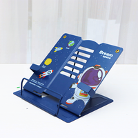 Serre-livres réglables en métal style dessin animé – Support de livre portable et robuste pour l'école, le bureau et la maison