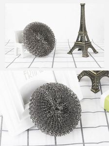 Évier de cuisine à boule de fil de nettoyage en acier inoxydable de qualité supérieure SUS410 épurateur de laine de lavage de vaisselle tampons à récurer éponge de cuisine en métal - Product Image 5