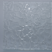 Panel de Vidrio Figurado Moderno, Rectangular, para Montaje en Pared, Vidrio Decorativo, Alta Transmitancia de Luz, Estructura Sólida