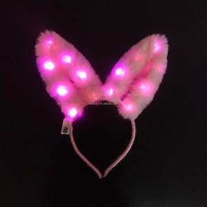Bandeau lumineux à LED pour oreilles de lapin et de chat Bandeau lumineux pour anniversaire, mariage, fête de Pâques et carnaval - Product Image 6