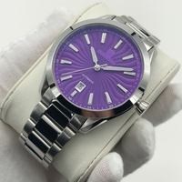 Montres mécaniques avec logo personnalisé, acier inoxydable 316L, verre saphir, mouvement automatique japonais, cadran texturé 3D, montre pour homme