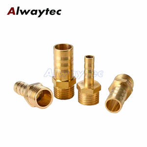 Pirinç döküm boru tesisat 4mm-19mm hortum diken kuyruk 1/8 "1/4" 1/2 "3/8" BSP erkek konnektör bakır çoğaltıcı adaptörü - Product Image 5