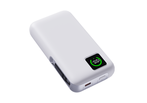 OEM/ODM Batterie externe 10000mAh Charge rapide 20W Câble rétractable Coque ABS Mini chargeur portable avec affichage numérique - Product Image 1