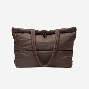 <b>Customize</b> Waterproof Quilted Puffy Handbag Large Capacity Padded Shoulder Bag Lightweight Cushion Tote Down Beach Bags for Women - Product Image 5