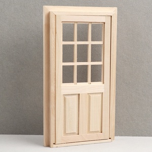 <span class=keywords><strong>Maison</strong></span> miniature en <span class=keywords><strong>bois</strong></span> de style européen pour chambre d'enfant, modèle de porte rectangulaire à peindre soi-même - Product Image 4