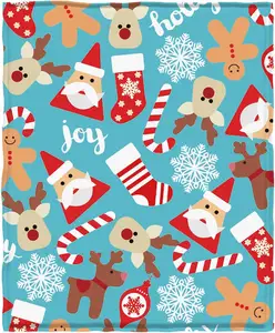 새로운 디자인 100% 폴리 에스테르 크리스마스 패턴 선물 담요 겨울 킹 사이즈