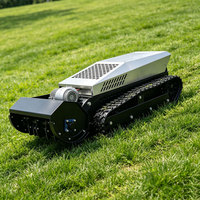 Tondeuse à brosse électrique sur chenilles de 1000 mm, alimentée par batterie, avec lame robuste et cellules de batterie CATL pour l'entretien des vergers, OEM
