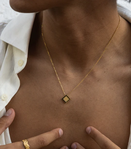 Inspire Jewelry Collier BALEARIC personnalisé en acier inoxydable Collier plaqué or 18 carats Bijoux imperméables personnalisés en gros - Product Image 4