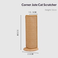 Griffoir pour chat en bois massif réglable en hauteur, avec sisal, fabrication OEM/ODM en gros, emballage carton moderne, pour aiguiser les griffes
