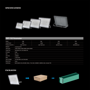 ไฟสปอร์ตไลท์ LED สำหรับสนามกีฬา ป้องกันฝุ่น 200W ค่า PF สูง 0.9 สำหรับพื้นที่ที่มีพายุทรายและสภาพแวดล้อมในทะเลทราย - Product Image 2