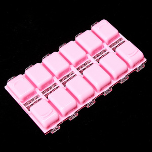 12 Slots Transparent Plastic <b>Nail</b> Storage Box Jewelry Charms Organizer Packaging <b>Case</b> for <b>Nail</b> Art - Product Image 3