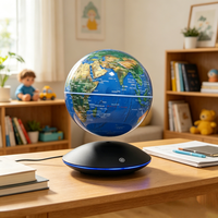 Globe terrestre à lévitation magnétique avec lumière LED, décoration pour la maison et le bureau, lampe globe terrestre flottante, cadeau éducatif
