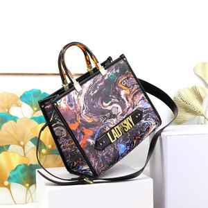 Nouvelle vente grande taille <span class=keywords><strong>sac</strong></span> fourre-tout Ladysky marque privée qualité PU imprimé plusieurs impressions concepteur luxe femmes <span class=keywords><strong>sac</strong></span> à main 33 cm - Product Image 5