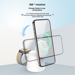 Pieghevole e magnetico tre-in-uno di ricarica <span class=keywords><strong>Wireless</strong></span> adatto per la ricarica rapida magnetica di iphone cuffia orologio e caricabatterie - Product Image 4