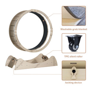Large Solid Wood Running Wheel for Cats Silent Treadmill Roller Multi-Layer Sports <strong>Fitness</strong> Toy Weight Loss Small <strong>Pet</strong> Supplies - Product Image 3