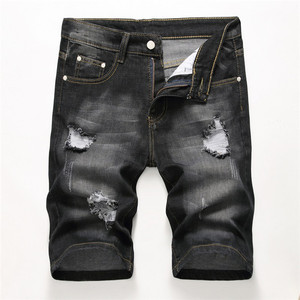 2021 printemps hommes coton solide hommes Shorts vêtements Jeans Shorts nouveau court Bermudes mode décontracté été Denim Logo personnalisé lavé - Product Image 1