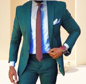 Dernier Design Manteau Pantalon <span class=keywords><strong>Suite</strong></span> Mariage Homme Décontracté Costume Vert Homme - Product Image 5