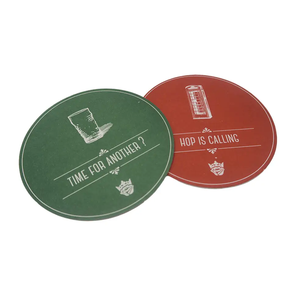 로고 흡수성 사무실 호텔 찻잔 맥주 종이 코스터 친환경 음료 맞춤형 인쇄 골판지