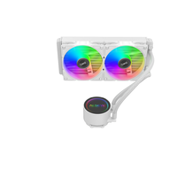 Pendingin Cair CPU AIO ALSEYE Warna Putih 120mm Y240-WA-ARGB untuk Casing PC Gaming