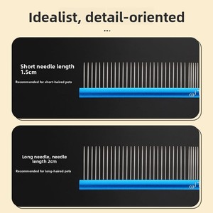 Peine de Aseo <span class=keywords><strong>Mini</strong></span> de Acero Inoxidable <span class=keywords><strong>para</strong></span> Mascotas con Mango Ovalado y Dientes Finos <span class=keywords><strong>para</strong></span> el Cuidado Facial de <span class=keywords><strong>Perros</strong></span> y Gatos, 13 cm - Product Image 4