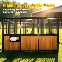 Façades de boxes pour chevaux d'extérieur sur mesure de 10 et 12 pieds |   Panneaux modulaires pour écuries de chevaux en bambou de style européen