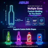 Écran LED flexible personnalisé pour bouteille, IP65, P1.25-P3, affichage LED créatif de forme spéciale pour bar, exposition, publicité de marque