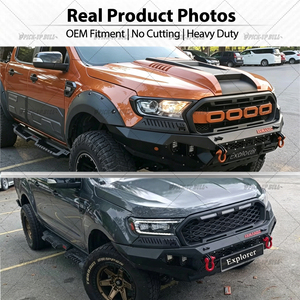 Parachoques Delantero de Acero Negro <span class=keywords><strong>Armando</strong></span> para Ford Ranger T7 T8, Diseño Spartan de Alta Resistencia Todoterreno con Soporte para Cabrestante - Product Image 2