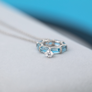 <span class=keywords><strong>Pendentif</strong></span> exclusif en <span class=keywords><strong>or</strong></span> 18 carats avec <span class=keywords><strong>topaze</strong></span> et diamant, 1,04 ct, collier avec breloque pour femme, personnalisable - Product Image 4