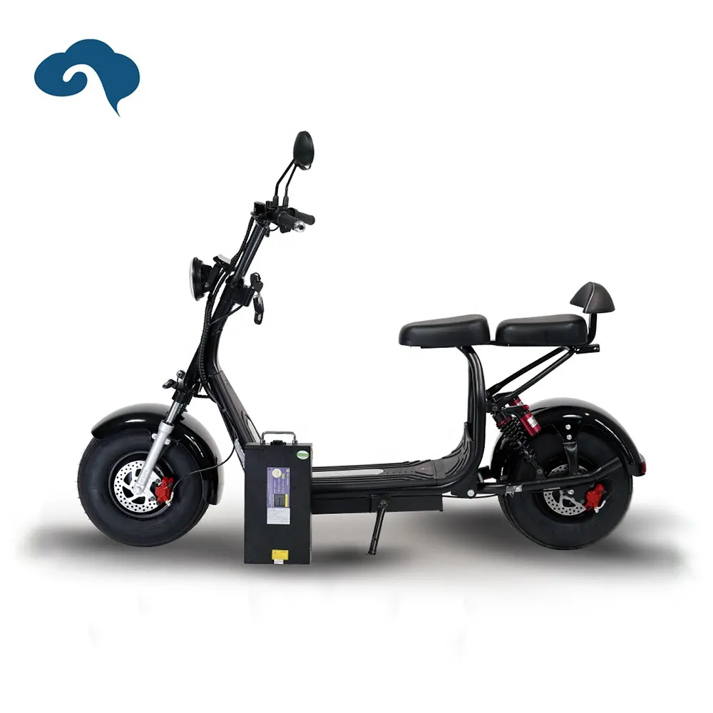 Ce Nieuwe Adult Ev Scooters Bromfiets Dikke Band Met Upgradebare Golfstandaard 2 Wheel 2000W 60V