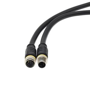 Connecteur de câble d'alimentation Ip67 Code M12 L blindé mâle à femelle prise 5 broches faisceau de câbles à Double tête - Product Image 2