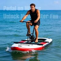 Grand tapis flottant plat SUP, vélo aquatique SUP, cadre en aluminium, PVC double couche, rangement facile pour parc aquatique, depuis l'entrepôt Lumark en Chine