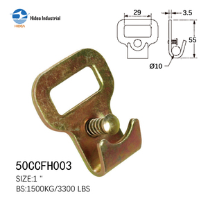 Crochet plat zingué 1 pouce, résistance à la rupture 1500 kg, crochet de fixation robuste pour sangles <span class=keywords><strong>d</strong></span>'<span class=keywords><strong>arrimage</strong></span> et sécurisation des charges - Product Image 2