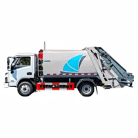 Camion benne compacteuse à diesel de haute qualité du fabricant, véhicule d'assainissement à benne compacteuse arrière, économique
