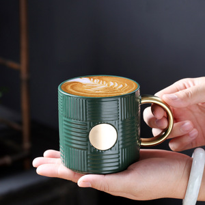 Mug en céramique moderne avec poignée en cuivre et logo, tasse en cuivre Redwood pour un usage quotidien - Product Image 4
