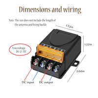 Interruptor de Control remoto RF433MHz DC12-72V, relé inteligente de distancia de 50-100m para bomba de luz de ventilador, en fábrica, centros comerciales, tierra de granja
