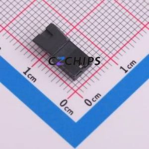 390088-1 Shorting Cap / Jumper Cap P=2.54mm Connector 1x2 2.54mm Open Top Type 3A - Product Image 1