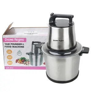 Fábrica Atacado Kitchenware 12L Meat Grinder Grande Capacidade Aço Inoxidável Carne Cenoura Mincing Machine Vegetal Blender