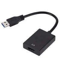 Câble de convertisseur vidéo USB 1080 mâle vers HDMI femelle, adaptateur pour ordinateur portable, HDTV, 3.0 px