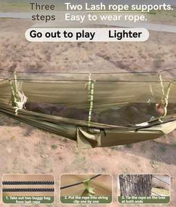 <span class=keywords><strong>Hamac</strong></span> de tente en maille de polyester en nylon léger portable de haute qualité <span class=keywords><strong>hamac</strong></span> de camping haut de gamme avec confort et mobilité - Product Image 4