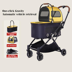 Poussette pliable tout-terrain 4 roues multi-usages JXB, nouveau design, avec panier amovible - Product Image 2