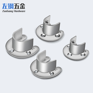 ZuoGang Hardware Open Flange Stainless Steel Pipe <b>Clamp</b> Round Tube Clothes Rod Bracket Furniture Hardware Accessory - Product Image 2