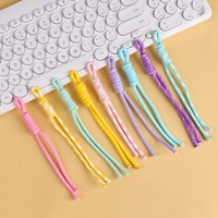 Stock usine – Nouveauté tendance : Porte-clés en corde 100 % polyester tressé à la main, accessoires colorés pour sac, pendentif mode