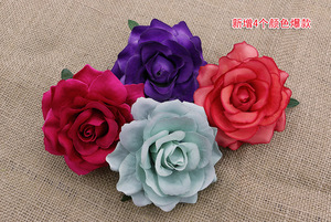 SPR 100 pièces/lot Nouveauté Têtes de fleurs artificielles élégantes et vintage DIY Décoration murale de <span class=keywords><strong>fond</strong></span> de luxe pour mariage Multicolore - Product Image 2