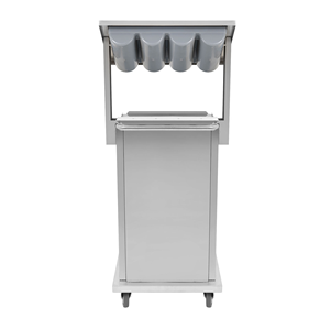 Nouveau Distributeur de Plateaux en Acier Inoxydable Robuste pour Cuisine Commerciale, Distributeur de Plateaux Mobile Autoportant - Product Image 4