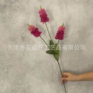 3-Pronged Hyacinth Artificial <b>Flowers</b> Silk High Simulation Wedding Decorations Outdoor Photography Props - Product Image 4