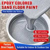 Peinture de sol liquide à base d'eau effet marbre, sable coloré époxy pour sols d'usine, d'entrepôt et de maison