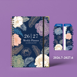 Agenda Semanal de Alta Calidad con Tapa Dura y Encuadernación en Espiral Wire-O, Planificador Mensual para Estudiantes y Oficina 2026-2027, Personalizable - Product Image 2