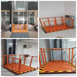 Lift Kargo Hidrolik Hemat Biaya, <span class=keywords><strong>Elevator</strong></span> Barang, Kapasitas Angkut 300kg-6000kg, Platform Pengangkat 8m 15m untuk Kantor Bergerak/Gudang - Product Image 4