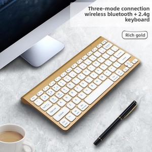 Im Lặng 2.4G Chế Độ Kép Không Dây Sô Cô La Bàn Phím Đa Chức Năng Trọng Lượng Nhẹ Di Động Cho Điện Thoại Di Động Và Máy Tính - Product Image 2